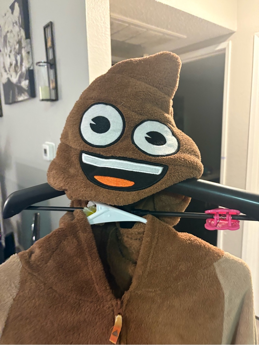 Jump Brown Plush Poop Emoji Hoodie Costume